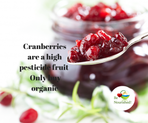 Cranberries are high in pesticides only buy organic