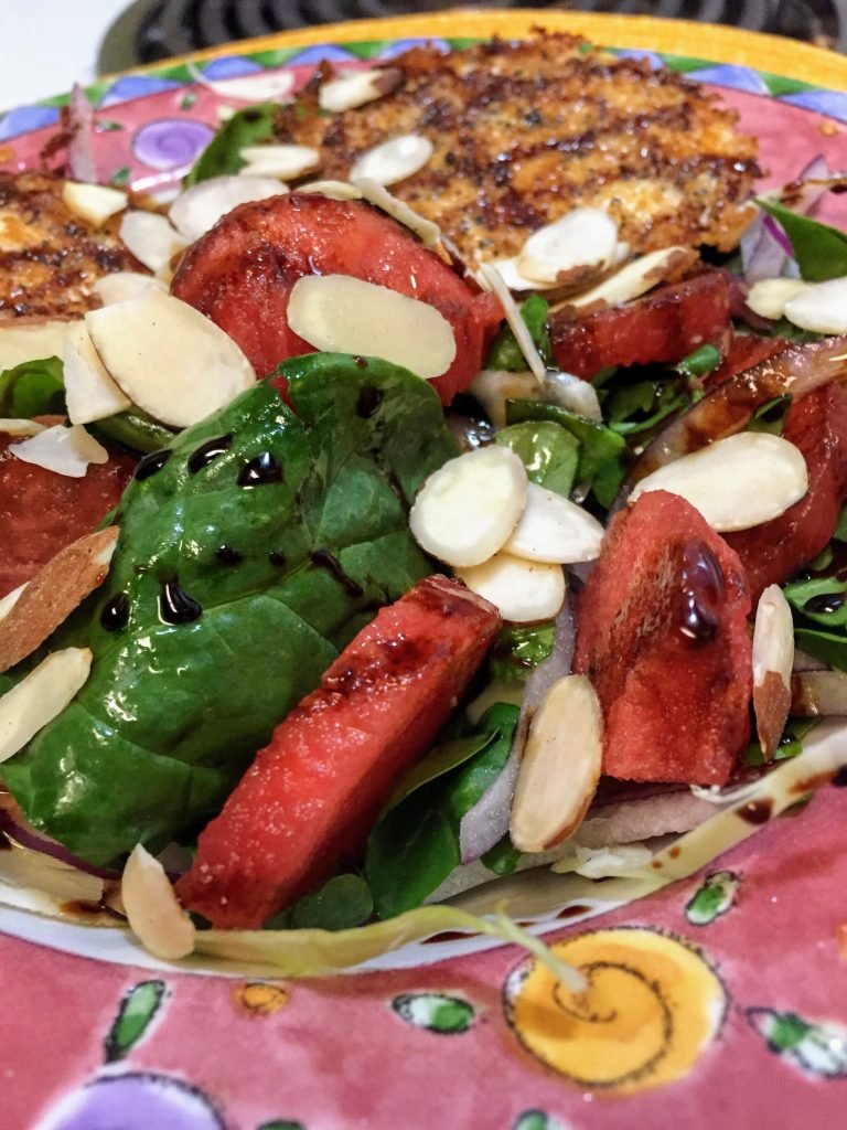 Spinach and Watermelon Salad