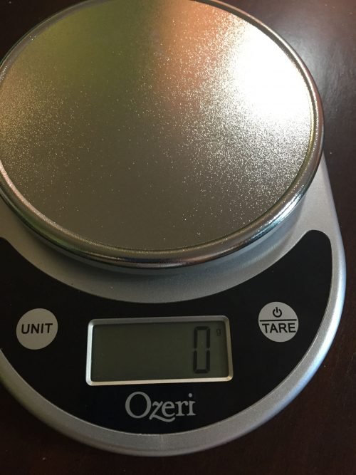 A food scale helps to make a better baked product